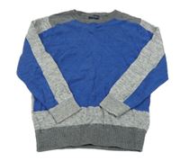 Modro-šedý melírovaný svetr Next