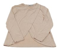 Růžové úpletové triko