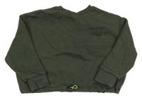 Khaki crop mikina s nápisem M&Co.