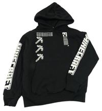 Černá mikina s Minecraft a kapucí Zara