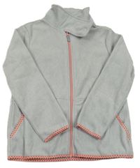 Světlešedá melírovaná fleecová propínací mikina Alive