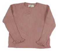 Starorůžový žebrovaný svetr H&M