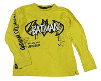 Žluté triko s nápisem a logem Batmana Primark