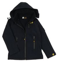 Tmavomodrá softshellová funkční bunda s kapucí Jack Wolfskin