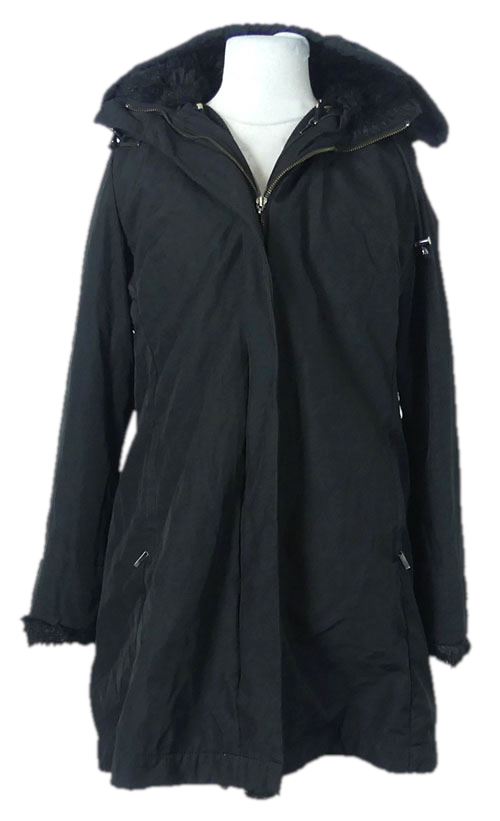 3v1 - Dámský černý šusťákový přechodový kabát s kapucí zn. Principles 