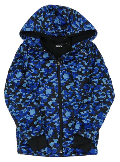 Modrá army softshellová bunda s kapucí zn. Crivit