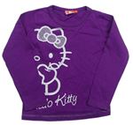 Fialové triko s Hello Kitty 