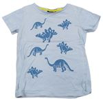 Světlemodré tričko s dinosaury Next