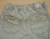 Béžové plátěné oteplené kalhoty s kytičkami zn. Cherokee