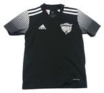 Černé sportovní funkční tričko s nášivkou Adidas