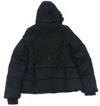 Černá prošívaná šusťáková zimní bunda s kapucí s kožešinou zn. Tammy