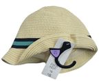 Béžový slaměný klobouk s pruhem F&F