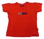 Červené tričko s logem Diesel