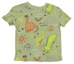 Světlezelené tričko s dinosaury George 