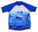 Safírovo-modré UV tričko se žralokem George