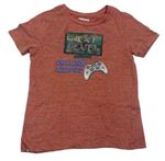 Mahagonové melírované tričko s měnícím obrázkem Nutmeg