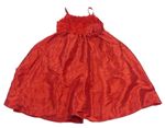 Červené slavnostní šaty s kanýrky a květem Bhs