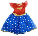 Kostým - Cobaltově modro-červeno-zlaté šaty s hvězdičkami - Wonder Woman amscan