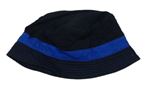 Tmavomodro-cobaltově modrý plátěný klobouk 