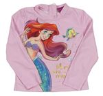 Růžové Uv triko s Ariel Disney