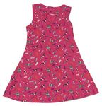Růžové šaty s papoušky zn. Mountain Warehouse
