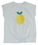Bílé tričko s citronem s flitry Next