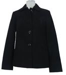 Dámský černý flaušový krátký kabát Wallis 