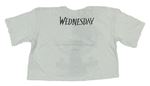 Bílé crop tričko s Wednesday zn. H&M
