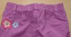 Fialové 7/8 riflové kalhoty s kytičkami zn. H&M