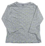 Šedé melírované triko s hvězdami H&M