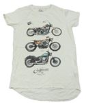 Smetanové tričko s motorkami Next