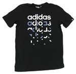 Černé sportovní tričko s logem Adidas