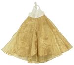 Smetanovo-zlaté slavnostní šaty 