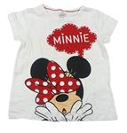Bílé tričko s Minnií Disney 
