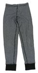 Černo-šedé proužkaté pyžamové kalhoty H&M