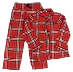 Červeno-modro-bílé kostkované pyžamo M&S