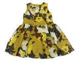 Olivové šaty s květy M&S