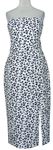 Dámské bílo-černo-modré vzorované midi šaty New Look 