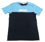Černo-modré tričko s nápisem - Fortnite George