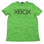 Zelené tričko s obrázky x-box 