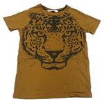 Hnědé tričko s leopardem H&M