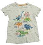 Béžové tričko s dinosaury Nutmeg