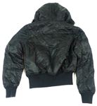 Černá šusťáková zimní bunda s kapucí zn. New look vel. 170