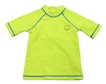 Neonově zelené UV tričko se smajlíkem Matalan