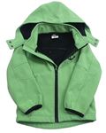 Zelená softshellová bunda s kotvou a kapucí 