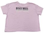 Světlerůžové crop tričko s Mickeym zn. George
