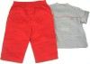 Outlet - 2set - Šedé tričko s lodičkou+červené kalhoty zn. Mini Mode