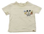 Smetanové tričko s Mickey s kamarády H&M