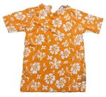 Oranžové květované tričko S. Oliver
