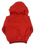 Červená šusťáková zateplená bunda s kapucí zn. George